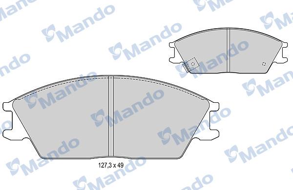 Mando MBF015078 - Kit de plaquettes de frein, frein à disque cwaw.fr