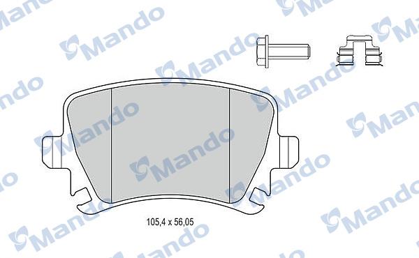 Mando MBF015194 - Kit de plaquettes de frein, frein à disque cwaw.fr