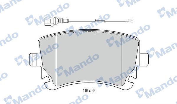 Mando MBF015375 - Kit de plaquettes de frein, frein à disque cwaw.fr