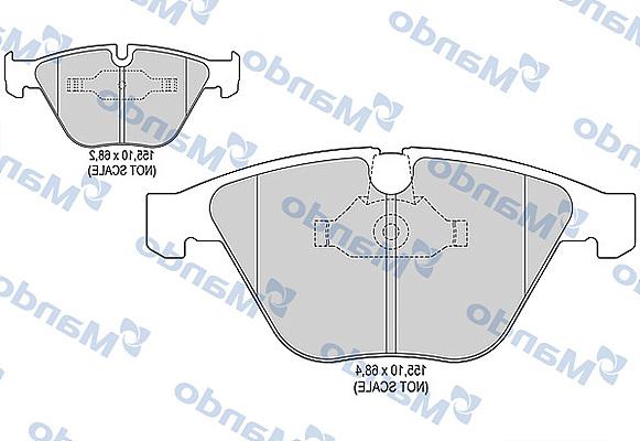 Mando MBF015190 - Kit de plaquettes de frein, frein à disque cwaw.fr