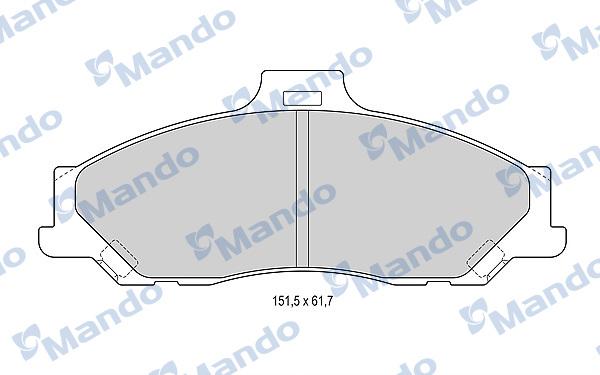 Mando MBF015191 - Kit de plaquettes de frein, frein à disque cwaw.fr