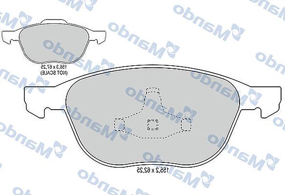 Mando MBF015198 - Kit de plaquettes de frein, frein à disque cwaw.fr