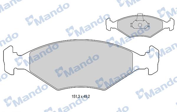 Mando MBF015193 - Kit de plaquettes de frein, frein à disque cwaw.fr