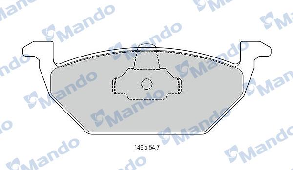 Mando MBF015144 - Kit de plaquettes de frein, frein à disque cwaw.fr