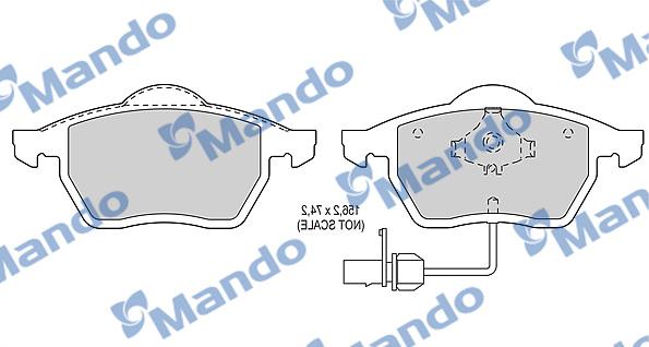 Mando MBF015143 - Kit de plaquettes de frein, frein à disque cwaw.fr