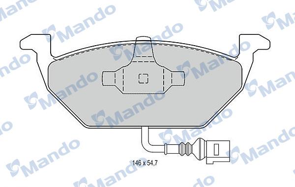 Mando MBF015147 - Kit de plaquettes de frein, frein à disque cwaw.fr