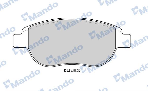 Mando MBF015159 - Kit de plaquettes de frein, frein à disque cwaw.fr