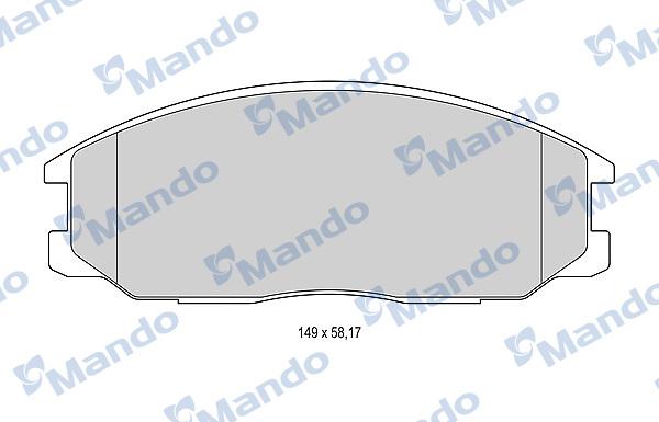 Mando MBF015150 - Kit de plaquettes de frein, frein à disque cwaw.fr