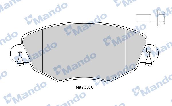 Mando MBF015151 - Kit de plaquettes de frein, frein à disque cwaw.fr