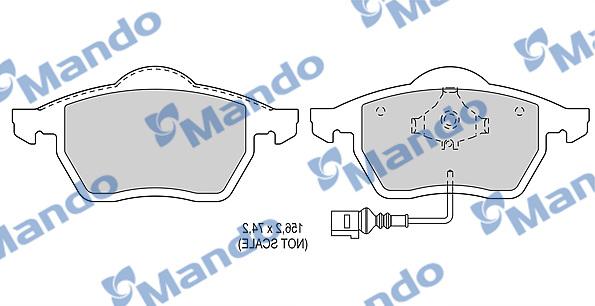 Mando MBF015158 - Kit de plaquettes de frein, frein à disque cwaw.fr