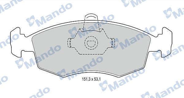 Mando MBF015166 - Kit de plaquettes de frein, frein à disque cwaw.fr