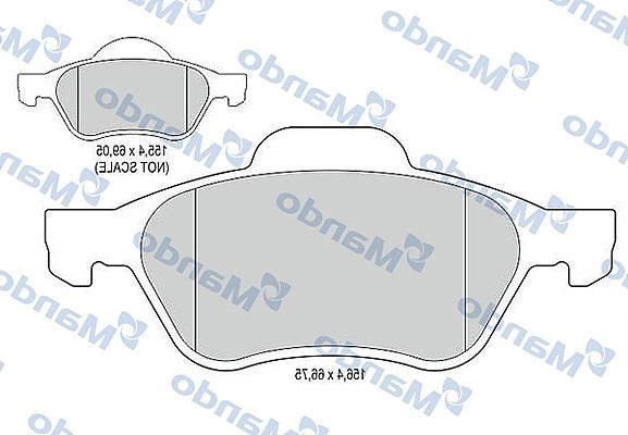 Mando MBF015160 - Kit de plaquettes de frein, frein à disque cwaw.fr