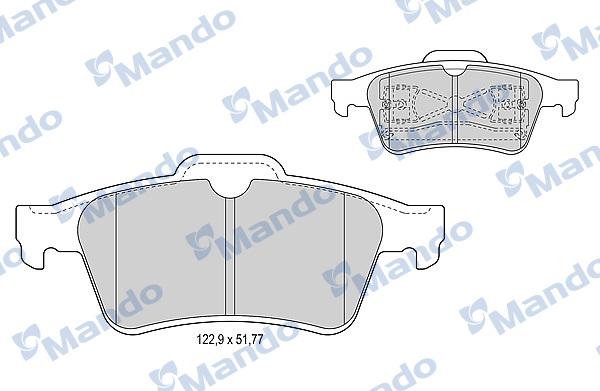 Mando MBF015221 - Kit de plaquettes de frein, frein à disque cwaw.fr