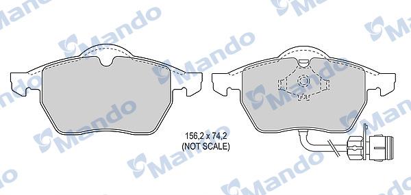 Mando MBF015119 - Kit de plaquettes de frein, frein à disque cwaw.fr