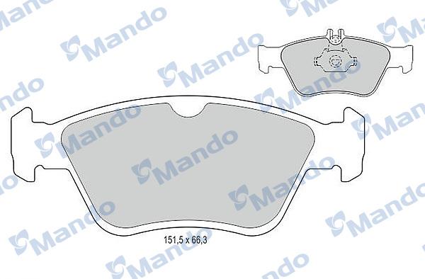 Mando MBF015111 - Kit de plaquettes de frein, frein à disque cwaw.fr