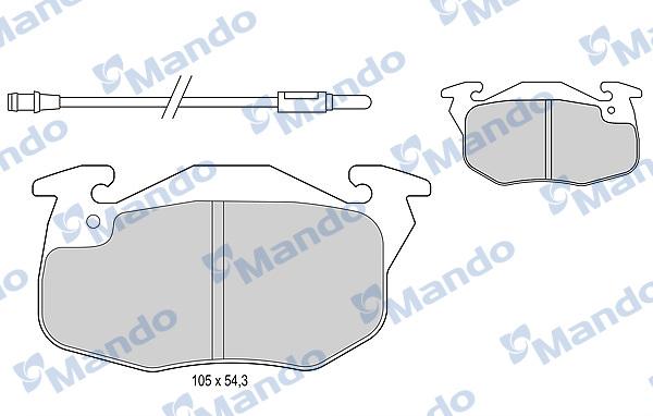 Mando MBF015468 - Kit de plaquettes de frein, frein à disque cwaw.fr