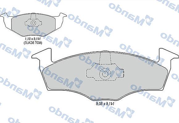 Mando MBF015116 - Kit de plaquettes de frein, frein à disque cwaw.fr