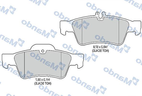 Mando MBF015189 - Kit de plaquettes de frein, frein à disque cwaw.fr