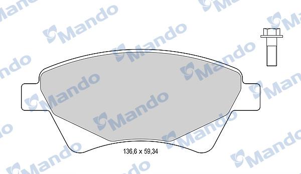 Mando MBF015180 - Kit de plaquettes de frein, frein à disque cwaw.fr