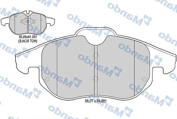 Mando MBF015181 - Kit de plaquettes de frein, frein à disque cwaw.fr