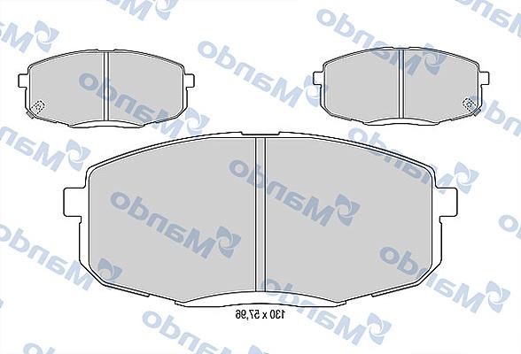 Mando MBF015183 - Kit de plaquettes de frein, frein à disque cwaw.fr