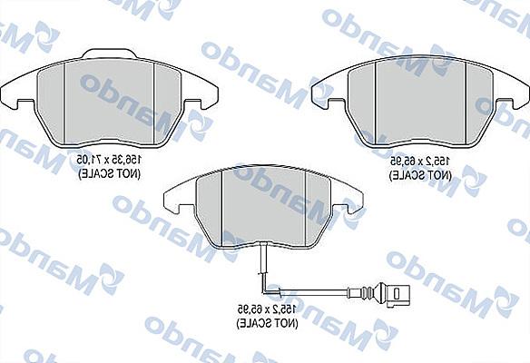 Mando MBF015477 - Kit de plaquettes de frein, frein à disque cwaw.fr