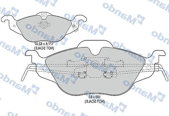 Mando MBF015134 - Kit de plaquettes de frein, frein à disque cwaw.fr