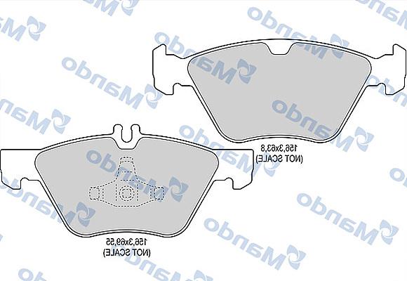 Mando MBF015135 - Kit de plaquettes de frein, frein à disque cwaw.fr