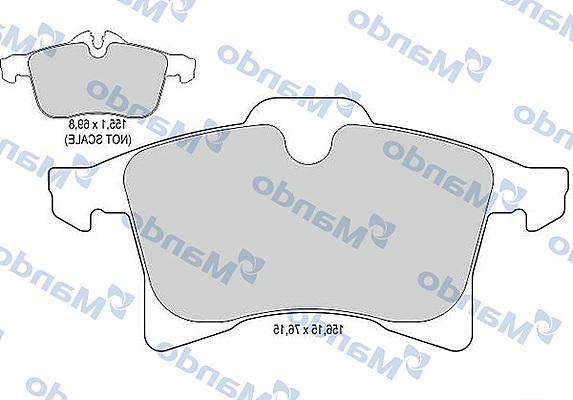 Mando MBF015133 - Kit de plaquettes de frein, frein à disque cwaw.fr