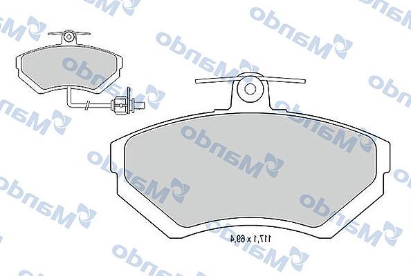 Mando MBF015123 - Kit de plaquettes de frein, frein à disque cwaw.fr