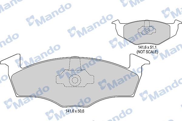 Mando MBF015127 - Kit de plaquettes de frein, frein à disque cwaw.fr