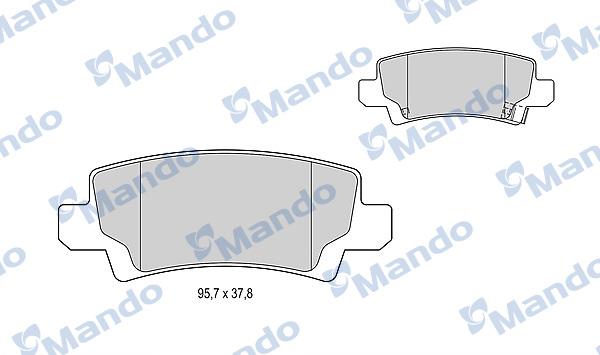 Mando MBF015176 - Kit de plaquettes de frein, frein à disque cwaw.fr