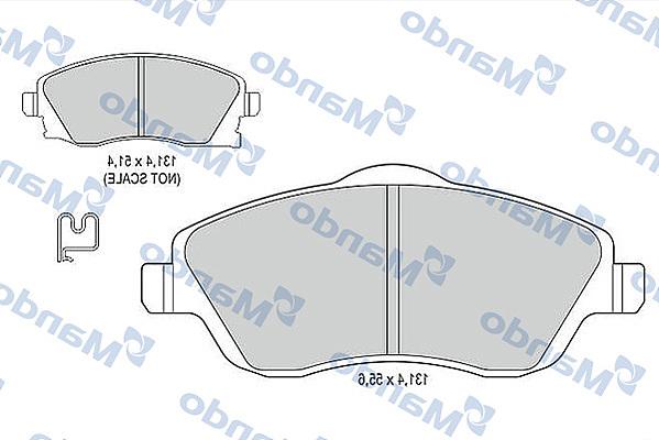 Mando MBF015178 - Kit de plaquettes de frein, frein à disque cwaw.fr