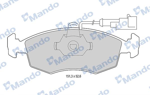 Mando MBF015177 - Kit de plaquettes de frein, frein à disque cwaw.fr