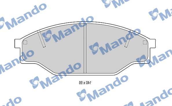 Mando MBF015846 - Kit de plaquettes de frein, frein à disque cwaw.fr