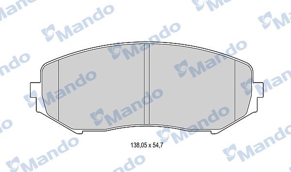 Mando MBF015841 - Kit de plaquettes de frein, frein à disque cwaw.fr