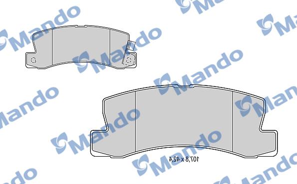 Mando MBF015848 - Kit de plaquettes de frein, frein à disque cwaw.fr