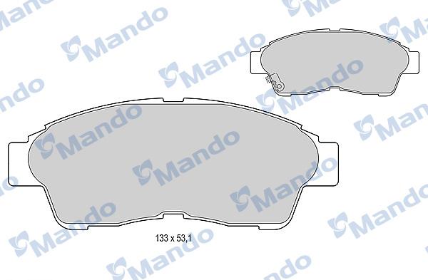 Mando MBF015854 - Kit de plaquettes de frein, frein à disque cwaw.fr