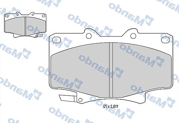 Mando MBF015856 - Kit de plaquettes de frein, frein à disque cwaw.fr