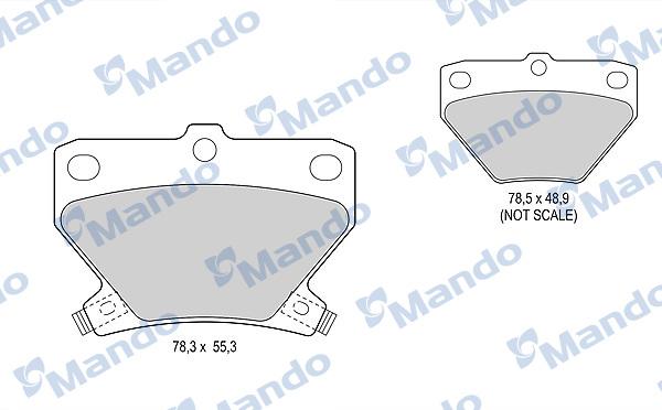 Mando MBF015850 - Kit de plaquettes de frein, frein à disque cwaw.fr