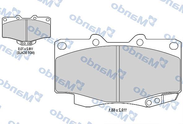 Mando MBF015853 - Kit de plaquettes de frein, frein à disque cwaw.fr