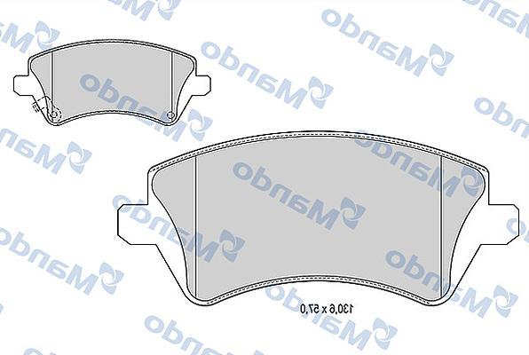 Mando MBF015864 - Kit de plaquettes de frein, frein à disque cwaw.fr