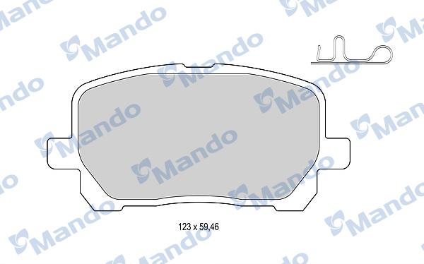 Mando MBF015865 - Kit de plaquettes de frein, frein à disque cwaw.fr