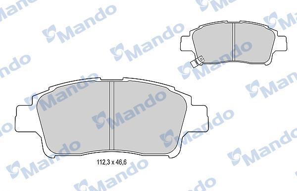 Mando MBF015860 - Kit de plaquettes de frein, frein à disque cwaw.fr