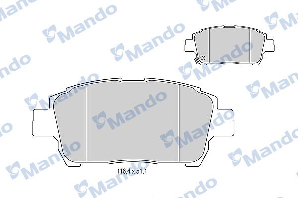 Mando MBF015861 - Kit de plaquettes de frein, frein à disque cwaw.fr