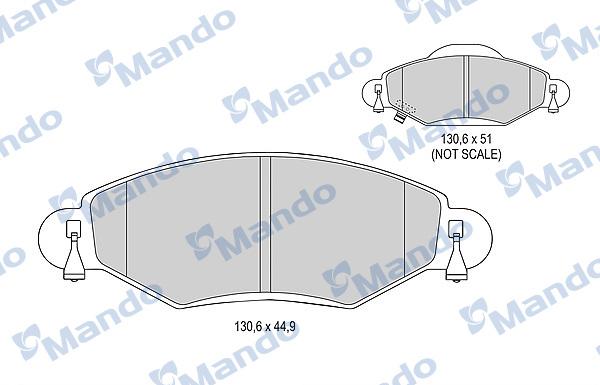 Mando MBF015868 - Kit de plaquettes de frein, frein à disque cwaw.fr