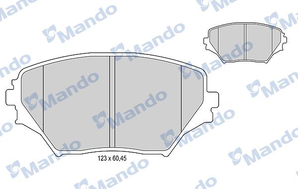 Mando MBF015863 - Kit de plaquettes de frein, frein à disque cwaw.fr