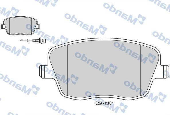 Mando MBF016024 - Kit de plaquettes de frein, frein à disque cwaw.fr