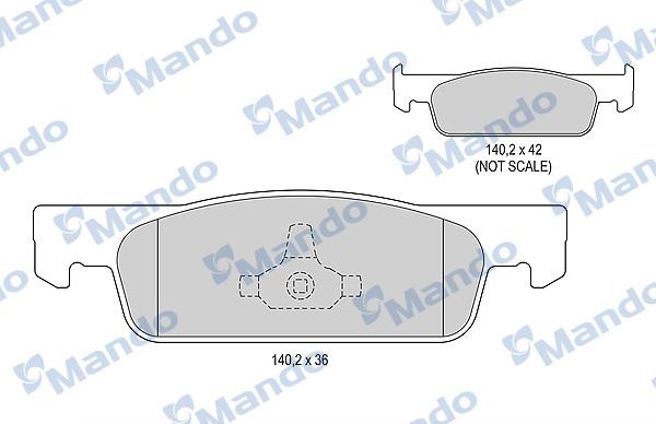 Mando MBF015803 - Kit de plaquettes de frein, frein à disque cwaw.fr