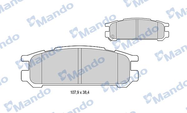 Mando MBF015815 - Kit de plaquettes de frein, frein à disque cwaw.fr